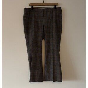 Lafayette 148 MANHATTAN Plaid Pants Virgin Wool Old Money Academia Womens Sz 12